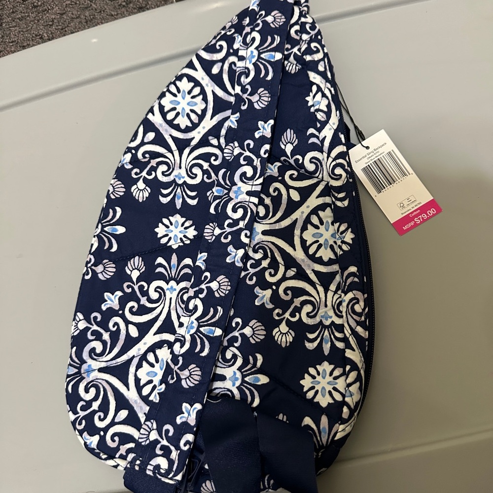 Vera Bradley Navy and White Floral Furniture Cover